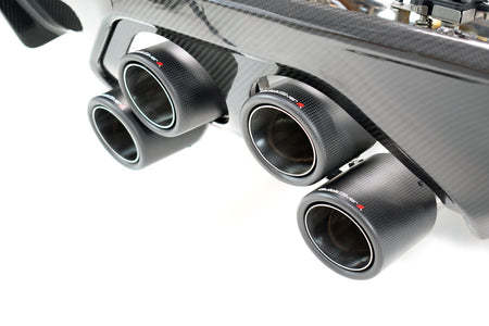 QuickSilver BMW M4 G82 G83 (2021 on) Centre Exit Sport Exhaust with Sound Architect™ Inc. Carbon Diffusor Kit with OR without OPF delete pipes.