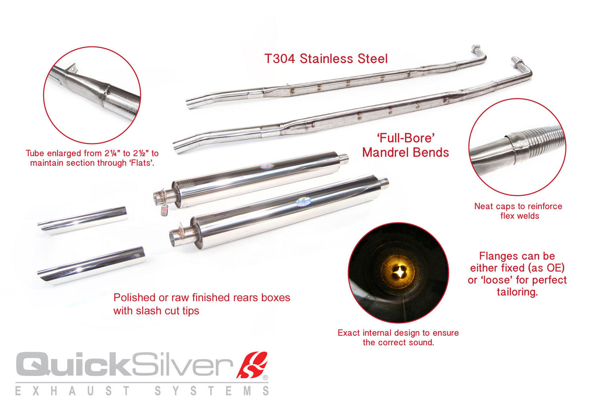 QuickSilver Aston Martin DB5 Stainless Steel Exhaust (1963-66)
