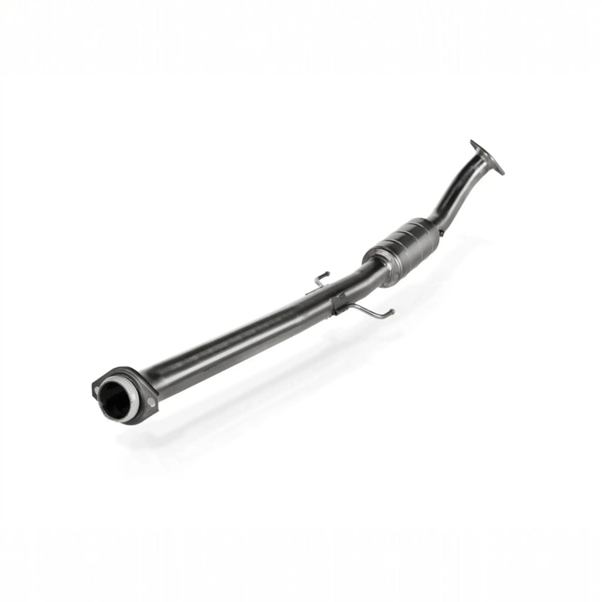 Detailed shot of the Akrapovič Evolution Link Pipe (Stainless Steel) for the Toyota GR Yaris, showcasing its precision-crafted design and high-grade materials.