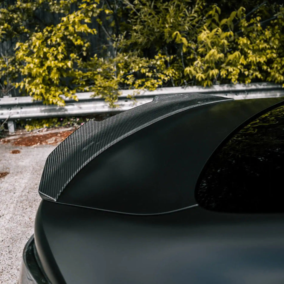 MHC+ BMW M4 Ducktail Style Rear Spoiler In Pre-Preg Carbon Fibre (G82)