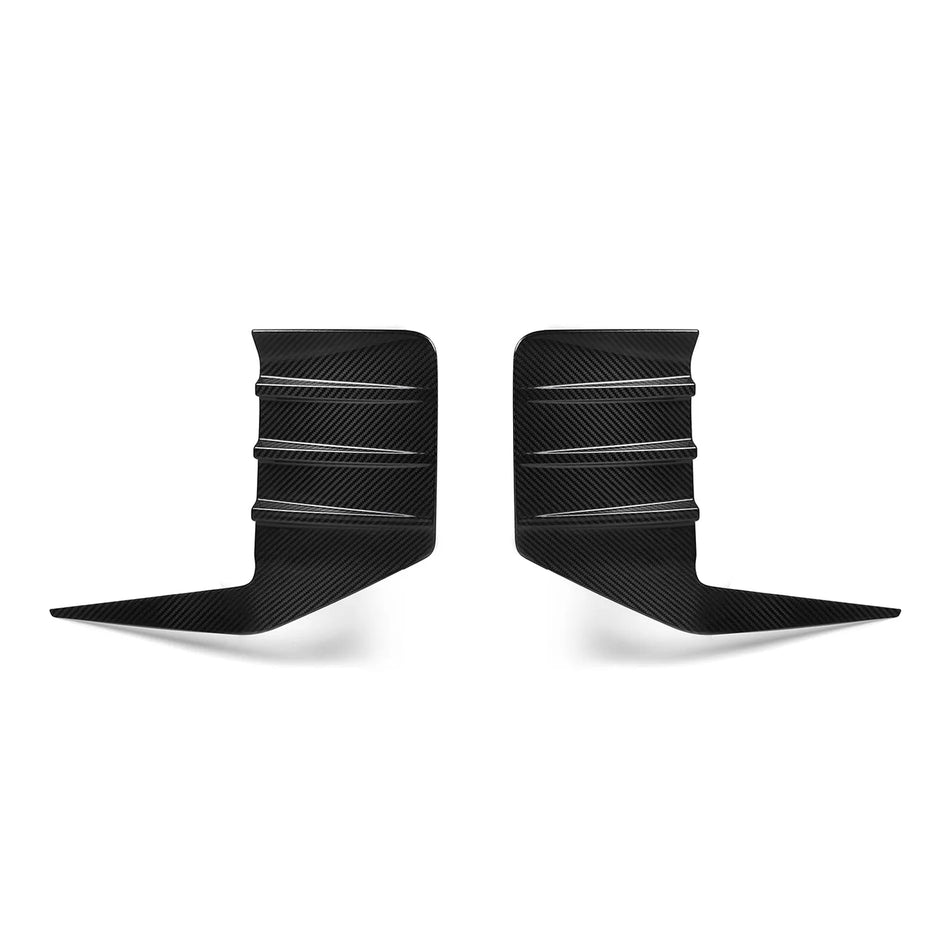 MHC+ BMW M2 G87 Performance Style Rear Rear Bumper Inserts In Pre Preg Gloss Carbon Fibre (G87)