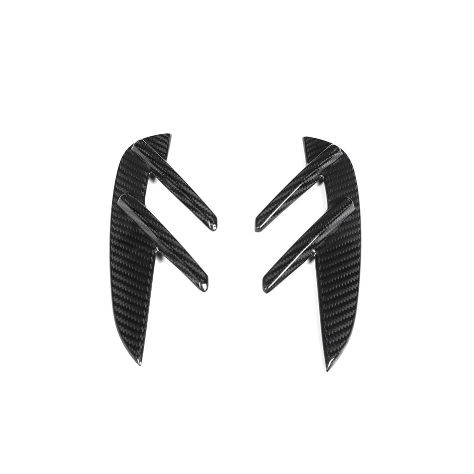 MHC+ BMW M3 Side Fender Badge Covers In Gloss Pre Preg Carbon Fibre (G80/G81)
