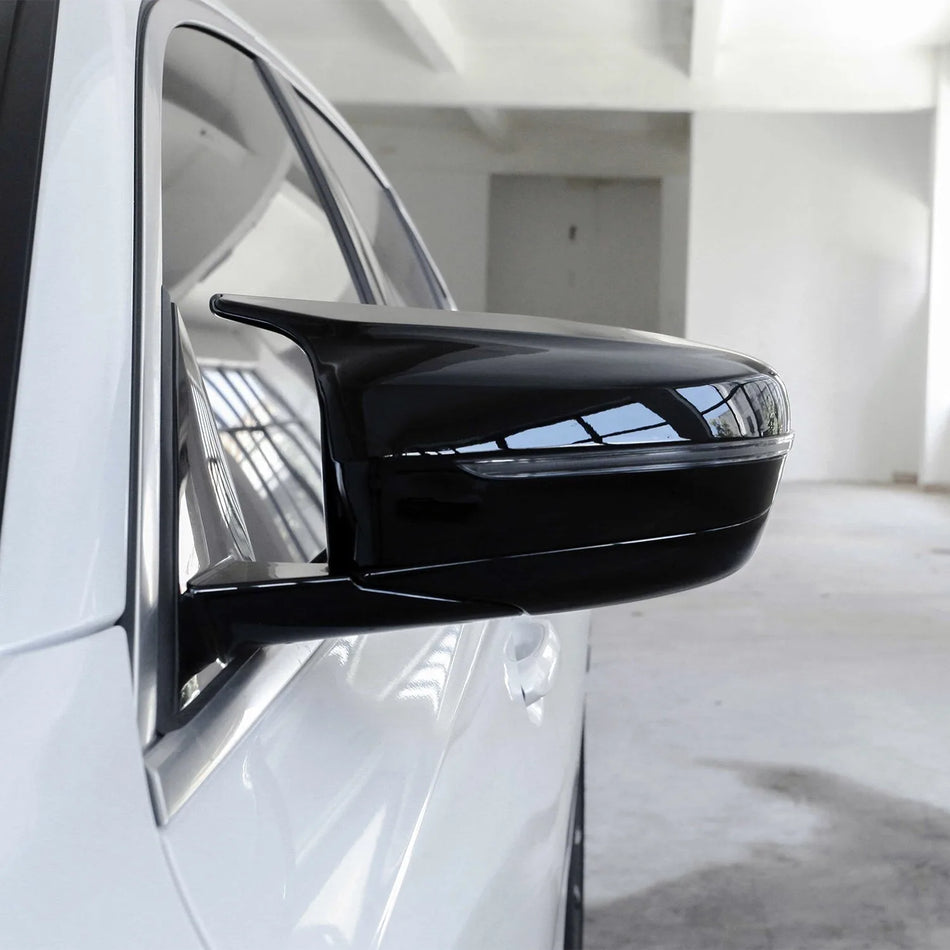 MHC Black BMW M Style Wing Mirror Covers In Gloss Black RHD (G20/G21/G22/G23/G30)