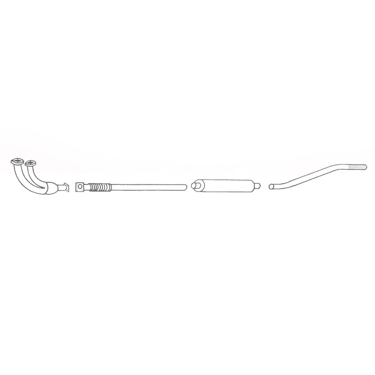 QuickSilver Aston Martin DB2 4 Stainless Steel Exhaust (1953-57)