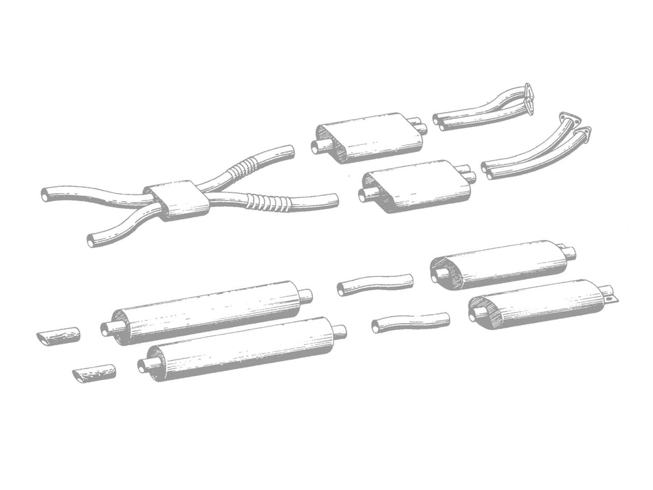 QuickSilver Aston Martin DBS V8 (Injection) Stainless Steel Exhaust (1969-72)