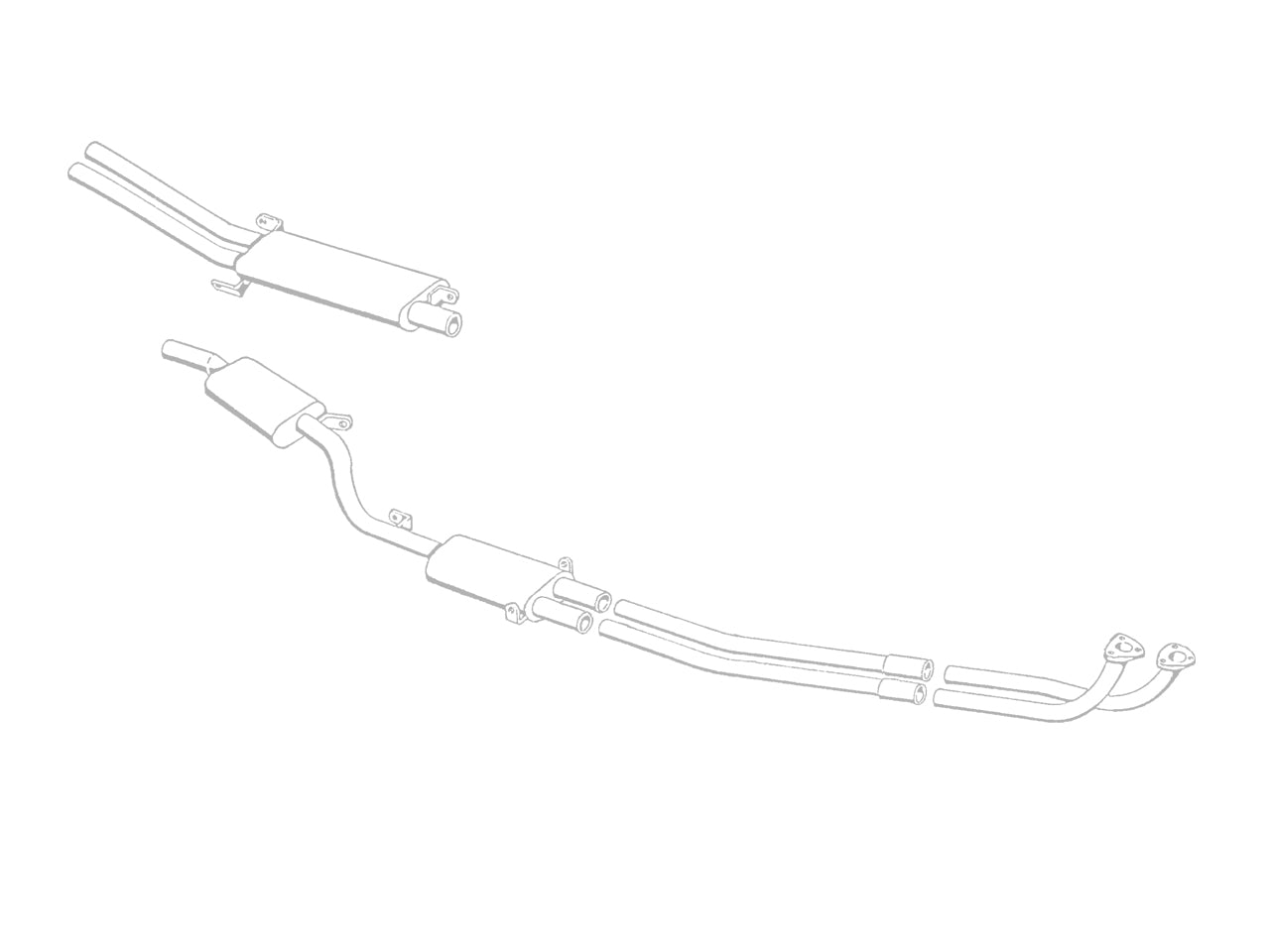 QuickSilver Maserati Mistral 3700 (inc. Spyder) Stainless Steel Exhaust (1963-68)