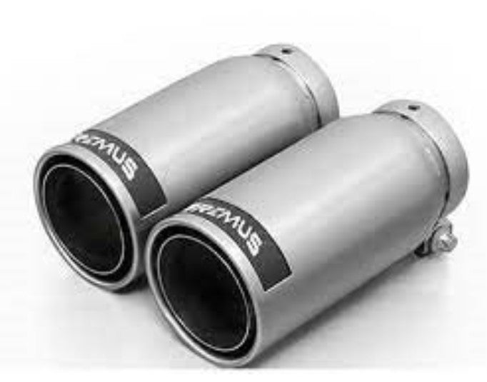 Remus stainless steel tail pipe set L/R consisting of 4 tail pipes Ø 84 mm Street Race, straight, carbon insert, with adjustable spherical clamp connection