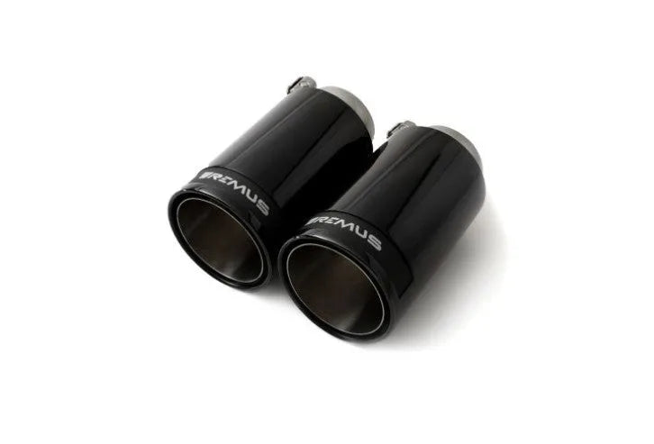 Remus tail pipe set L/R each 2 tail pipes Ø 98 mm Street Race Black Chrome, with adjustable spherical clamp connection