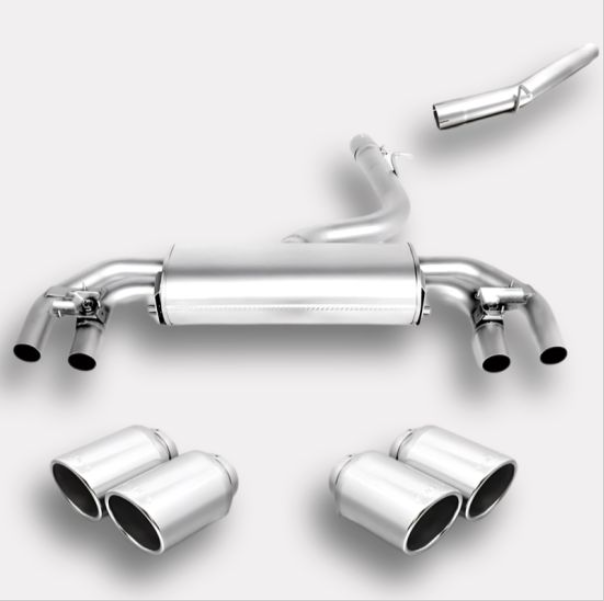 Remus GPF-back-system Golf 7 Facelift: Duplex Sport Exhaust, 2 connection tubes, 2 integrated valves, incl. (EC-) approval