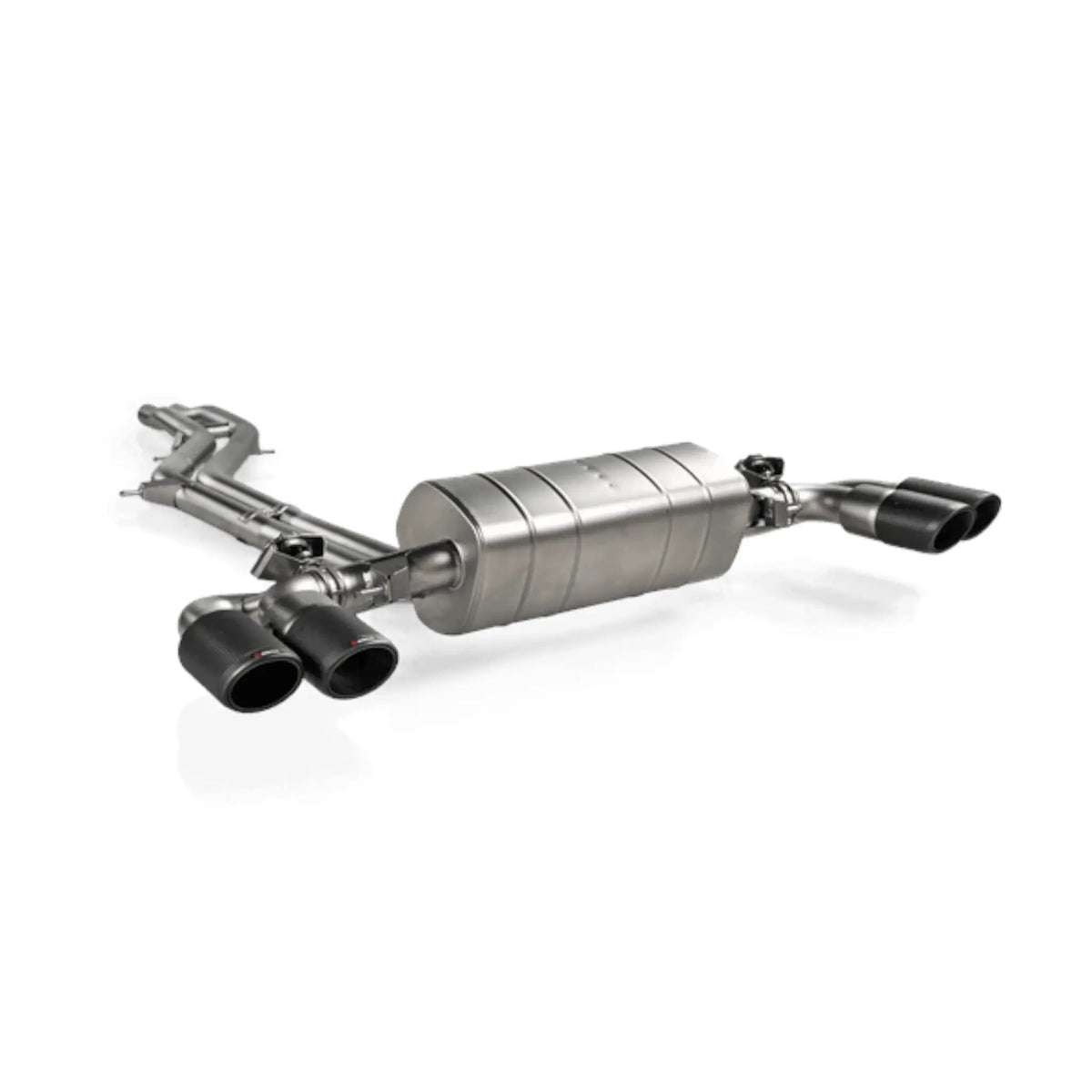 Akrapovic Evolution Line titanium performance exhaust system for the Porsche Cayenne 536.2, showcasing advanced engineering and design.