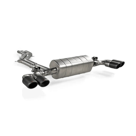 Akrapovic Evolution Line titanium performance exhaust system for the Porsche Cayenne 536.2, showcasing advanced engineering and design.