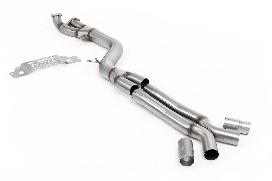 Milltek GPF/OPF Bypass OPF/GPF Bypass Single Pipe 102mm - With X Pipe to OE Axle Back Only for BMW 2 Series M2 Coupe (G87 S58 OPF/GPF Models)