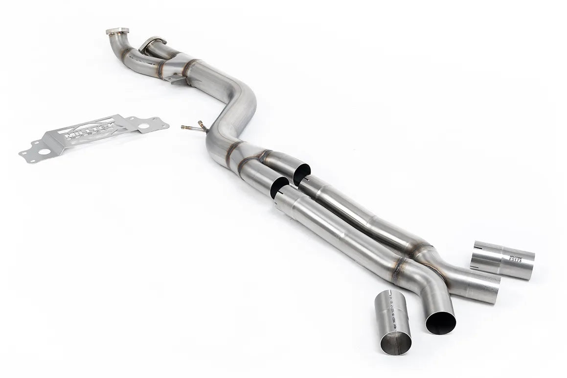Milltek GPF/OPF Bypass OPF/GPF Bypass Single Pipe 102mm - with X-Pipe to Milltek Axle Back for BMW 2 Series M2 Coupe (G87 S58 OPF/GPF Models)