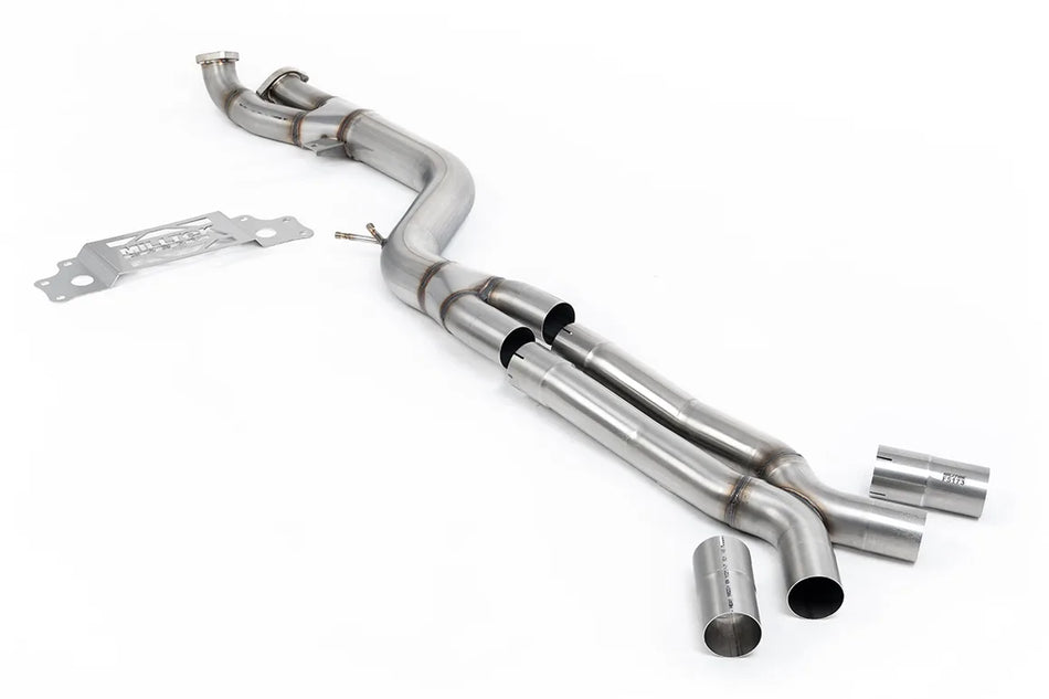 Milltek GPF/OPF Bypass OPF/GPF Bypass Single Pipe 102mm - with X-Pipe to Milltek Axle Back for BMW 2 Series M2 Coupe (G87 S58 OPF/GPF Models)