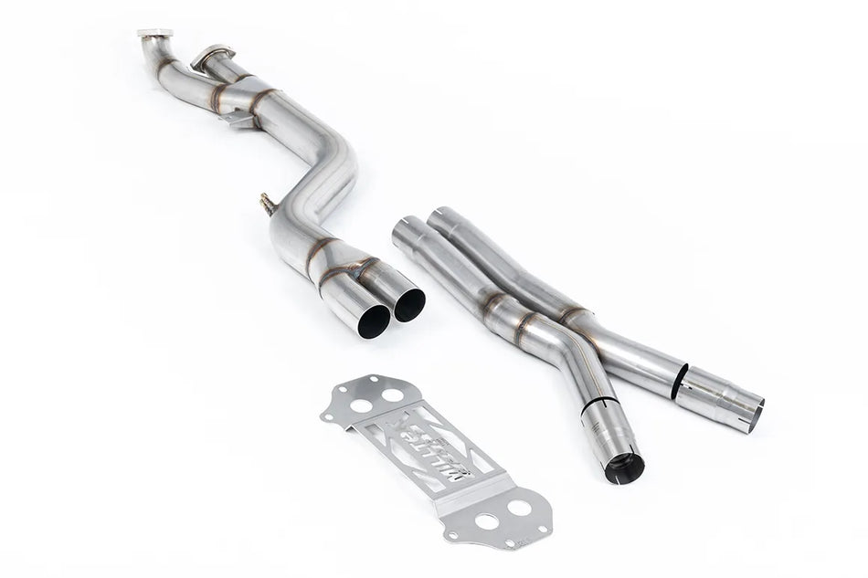 Milltek GPF/OPF Bypass OPF/GPF Bypass Single Pipe 102mm - X Pipe to OE Axle Back Only for BMW 3 Series G80/G81 M3 & M3 Competition S58 3.0 Turbo