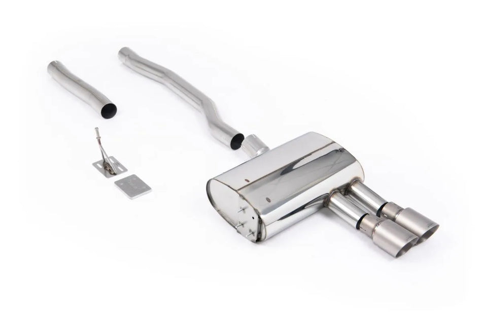 Milltek Particulate Filter-back GPF Back with Brushed Titanium GT-90 Trims - EC Approved - For for New Mini Mk3 (F56) Mini Cooper S 2.0 Turbo (UK and