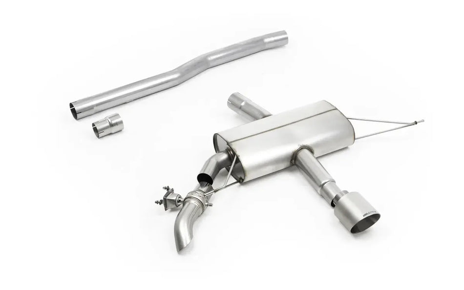 Milltek Particulate Filter-back OPF/GPF Back Non Resonated (Louder) with Brushed Titanium Tip for New Mini Mk4 JCW F66 2.0T B48 (OPF/GPF Models Only)