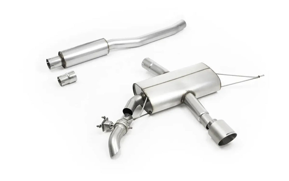 Milltek Particulate Filter-back OPF/GPF Back Resonated with Brushed Titanium Tip - ECE Approved for New Mini Mk4 JCW F66 2.0T B48 (OPF/GPF Models Only)