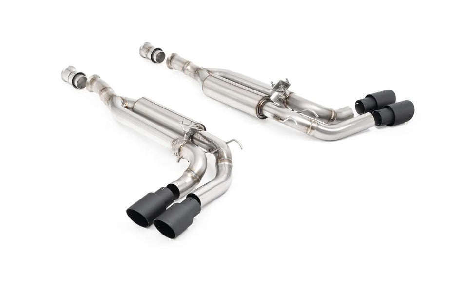 Milltek Cat-back Valved with Cerakote Black GT-90 Trims - Re-uses OE Valve Motors for Mercedes G-Class G63 (W465) 4.0 Bi-Turbo V8 (Both GPF/OPF EU &