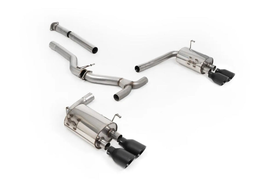 Milltek Cat-back Non-Resonated (Louder) with GT-100 Cerakote Black Tips for Subaru Impreza WRX (VB) 2.4T Boxer (USDM Only)