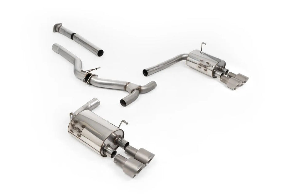Milltek Cat-back Non-Resonated (Louder) with GT-100 Brushed Titanium Tips for Subaru Impreza WRX (VB) 2.4T Boxer (USDM Only)