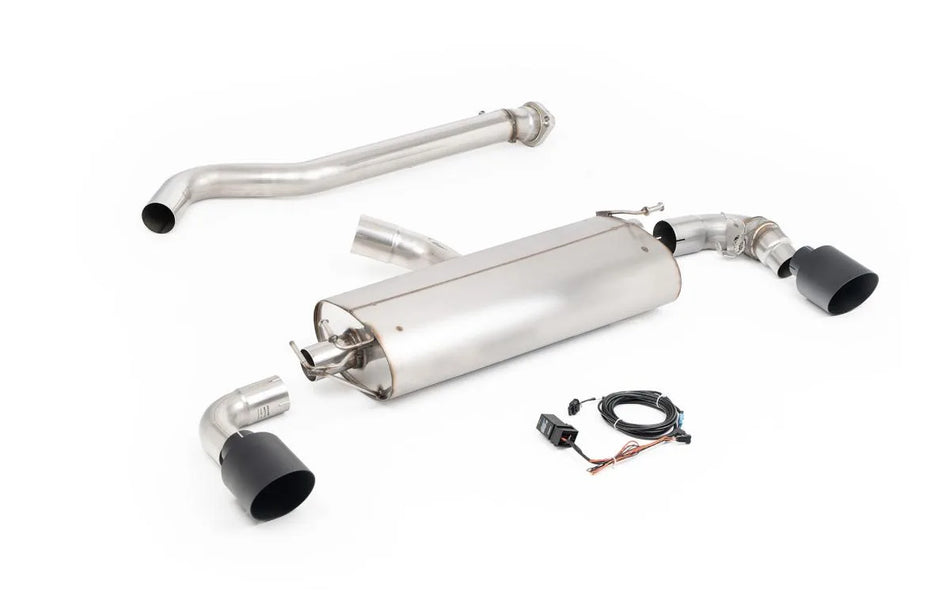 Milltek Particulate Filter-back ECE Approved Valved Straight Pipe System with GT-115 Cerakote Black for Toyota Yaris Gen 2 - GR 1.6T (OPF/GPF Models Only)