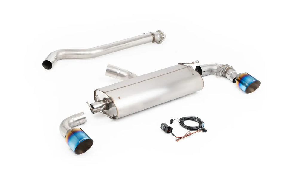 Milltek Particulate Filter-back ECE Approved Valved Straight Pipe System with GT-115 Burnt/Blue for Toyota Yaris Gen 2 - GR 1.6T (OPF/GPF Models Only)