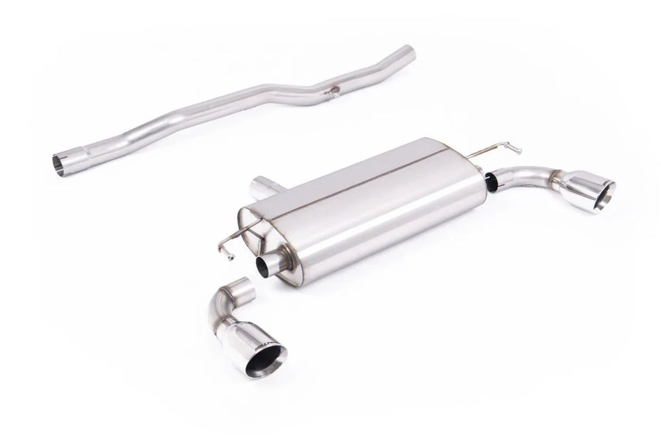 Milltek Cat-back V2 Non-resonated (loudest) with GT-100 Slash Cut Tips for Volkswagen Golf Mk4 R32 3.2 V6 4WD