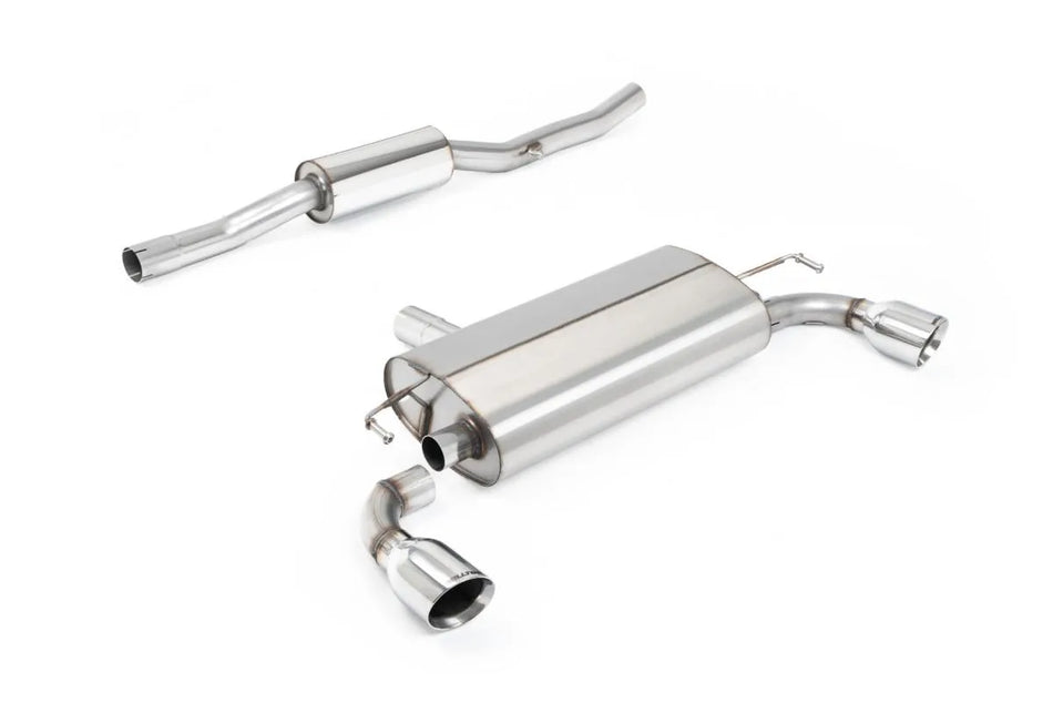 Milltek Cat-back V2 Resonated with GT-100 Slash Cut Tips for Volkswagen Golf Mk4 R32 3.2 V6 4WD