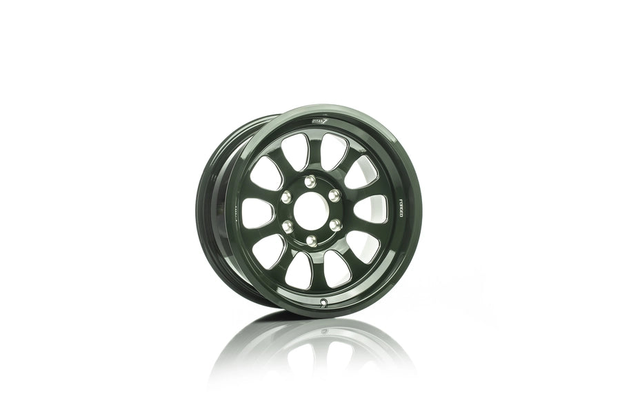 Titan 7 Forged Aluminium Wheel - T-AK1 17x8.5 5-130 ET -1 CB 78.1 in Tioga Green