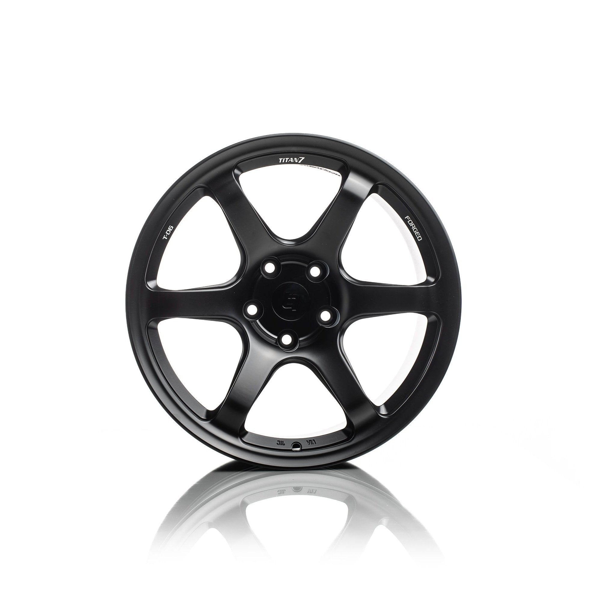 Titan 7 Forged Aluminium Wheel - T-D6e 18x10 5x120 ET 25 CB 64.1 in Machine Black