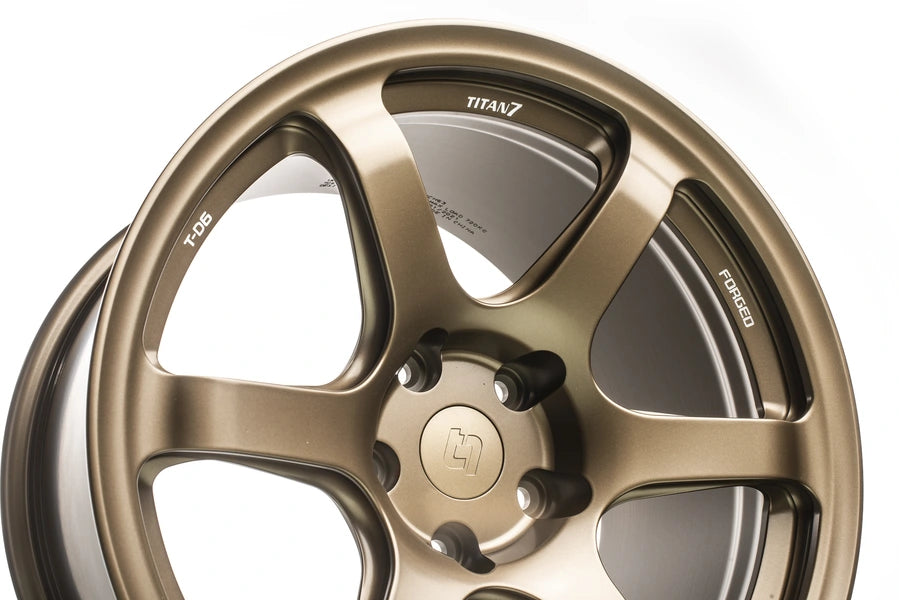 Titan 7 Forged Aluminium Wheel - T-D6e 18x10.7 5X112 ET 38 CB 66.5 in Techna Bronze