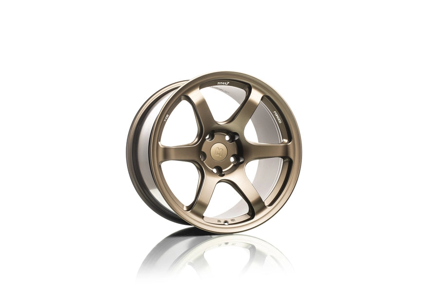 Titan 7 Forged Aluminium Wheel - T-D6e 17x9 5X100 ET 47 CB 56.1 in Techna Bronze