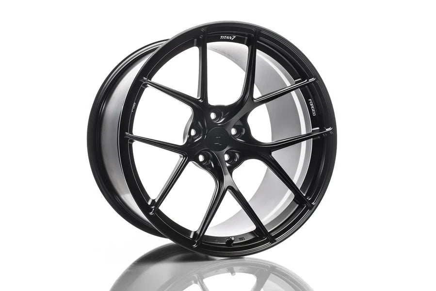 Titan 7 Forged Aluminium Wheel - T-S5 19x9.5 5x120 ET 45 CB 64.1 in Machine Black