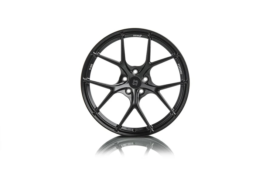 Titan 7 Forged Aluminium Wheel - T-S5 19x9.5 5x120 ET 45 CB 64.1 in Machine Black