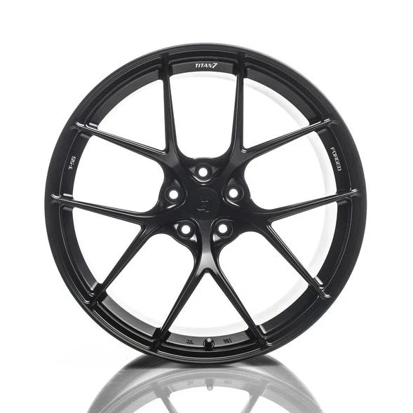 Titan 7 Forged Aluminium Wheel - T-S5 17x8 5x114.3 ET 37 CB 70.1 in Machine Black