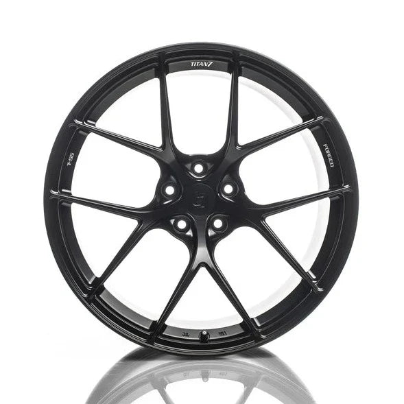 Titan 7 Forged Aluminium Wheel - T-S5 19x9 5x120.65 ET 35 CB 66.9 in Machine Black