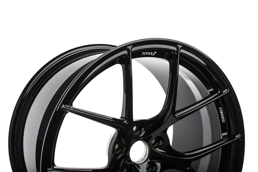 Titan 7 Forged Aluminium Wheel - T-S5 19x9.5 5x120 ET 45 CB 64.1 in Machine Black