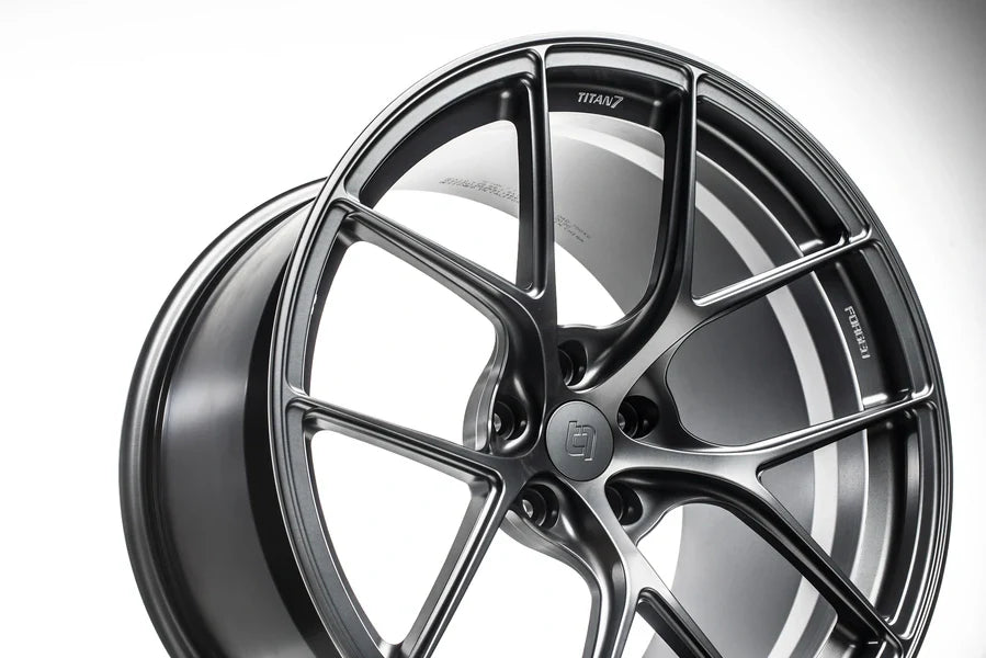 Titan 7 Forged Aluminium Wheel - T-S5 19x9.5 5x120 ET 45 CB 64.1 in Satin Titanium