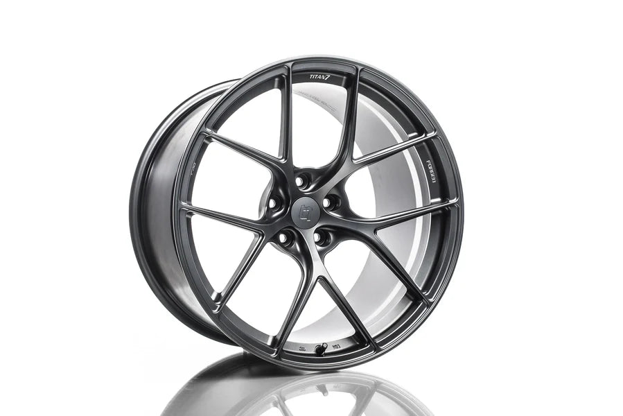 Titan 7 Forged Aluminium Wheel - T-S5 19x9.5 5x120 ET 40 CB 64.1 in Satin Titanium