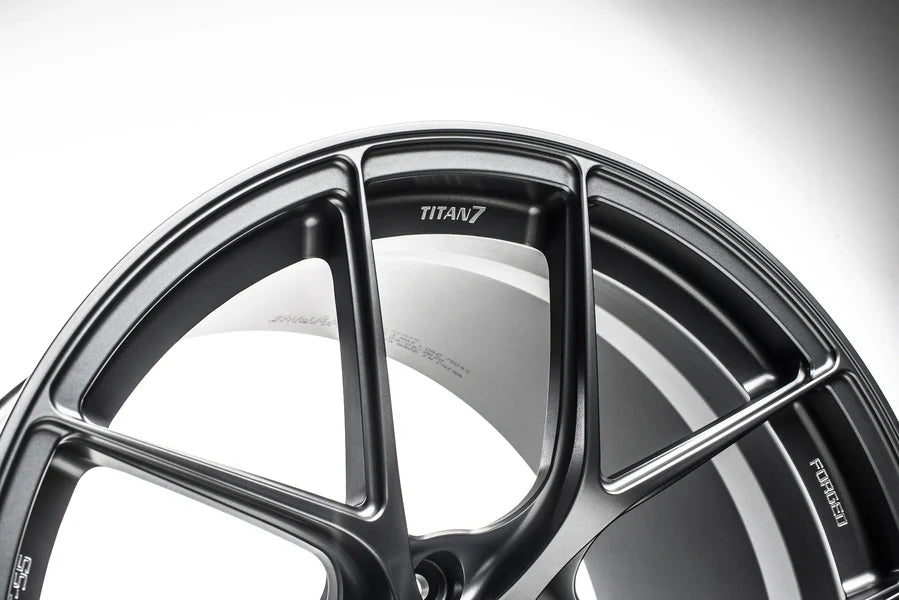 Titan 7 Forged Aluminium Wheel - T-S5 20x9.5 5x114.3 ET 30 CB 60.1 in Satin Titanium