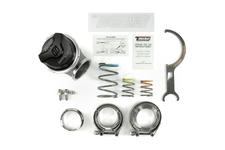 Turbosmart GenV ProGate50 50mm External Wastegate - Black kit contents