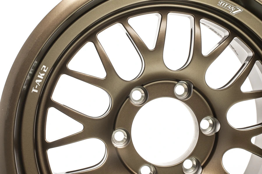Titan 7 Forged Aluminium Wheel - T-AK2 17x8.5 5x130 ET -1 CB 71.6 in Techna Bronze