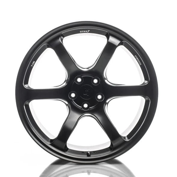 Titan 7 Forged Aluminium Wheel - T-D6e 18x8.5 5x112 ET 44 CB 66.6 in Machine Black