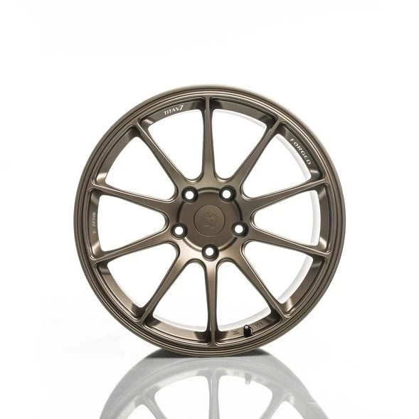 Titan 7 Forged Aluminium Wheel - T-R10 18x9 5X100 ET 47 CB 56.1 in Techna Bronze