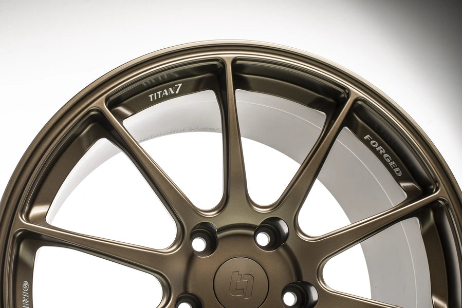 Titan 7 Forged Aluminium Wheel - T-R10 17x9.5 5x114.3 ET 51 CB 73.1 in Techna Bronze