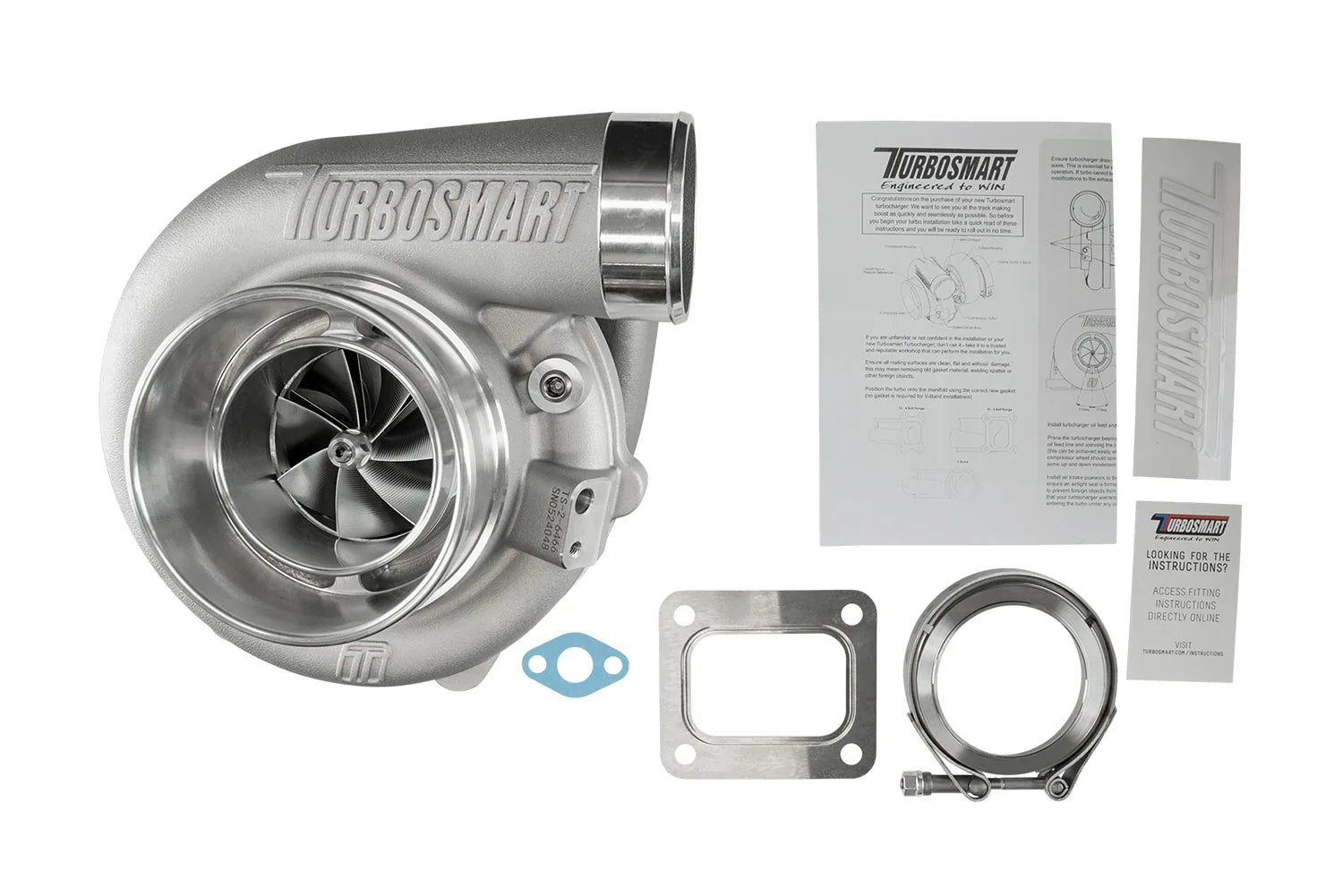 Turbosmart TS-2 Turbocharger (Water Cooled) 6466 T4 0.82AR Externally Wastegated