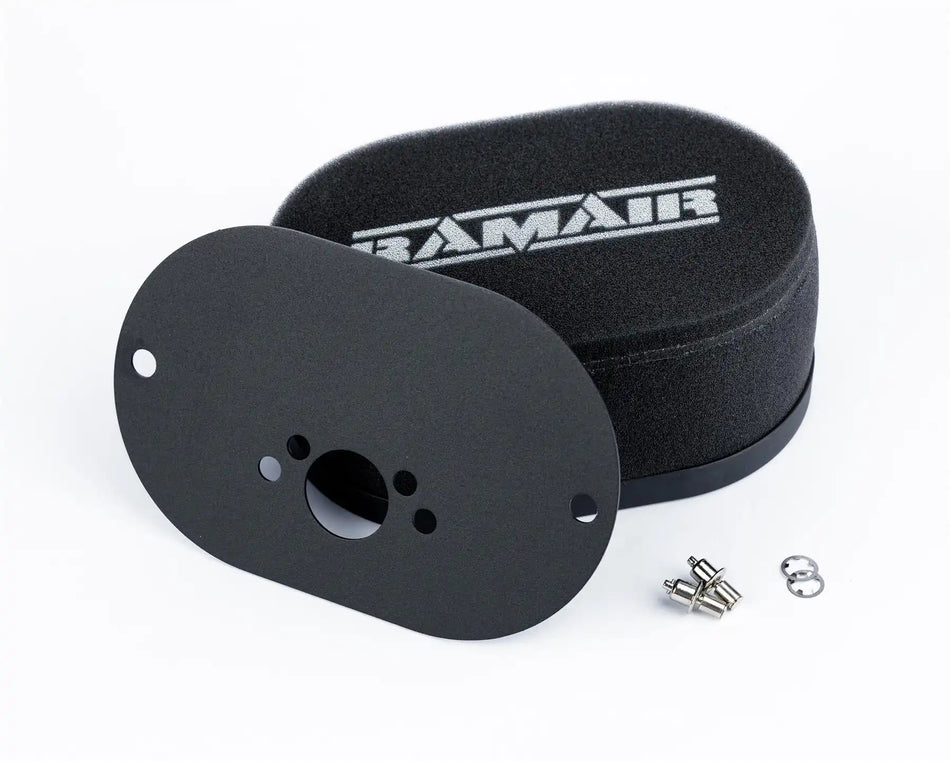 Ramair Carburettor Foam Air Filter with Baseplate to fit SU HS4, HIF4, HIF38 1.5in (Mini Offset) - 100mm Internal Height