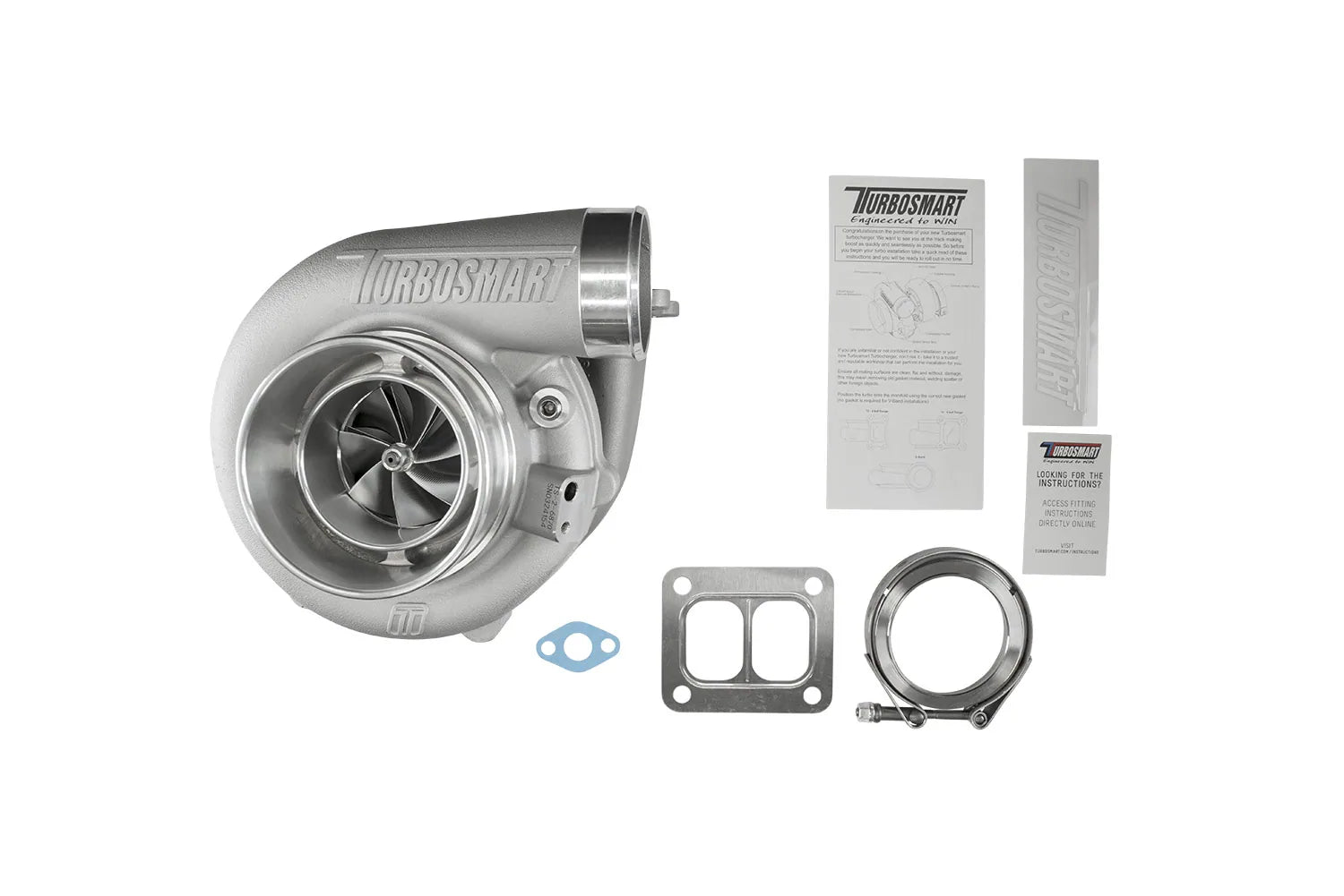 Turbosmart TS-2 Turbocharger (Water Cooled) 6870 (Kompact) T4 Divided 0.84AR Externally Wastegated