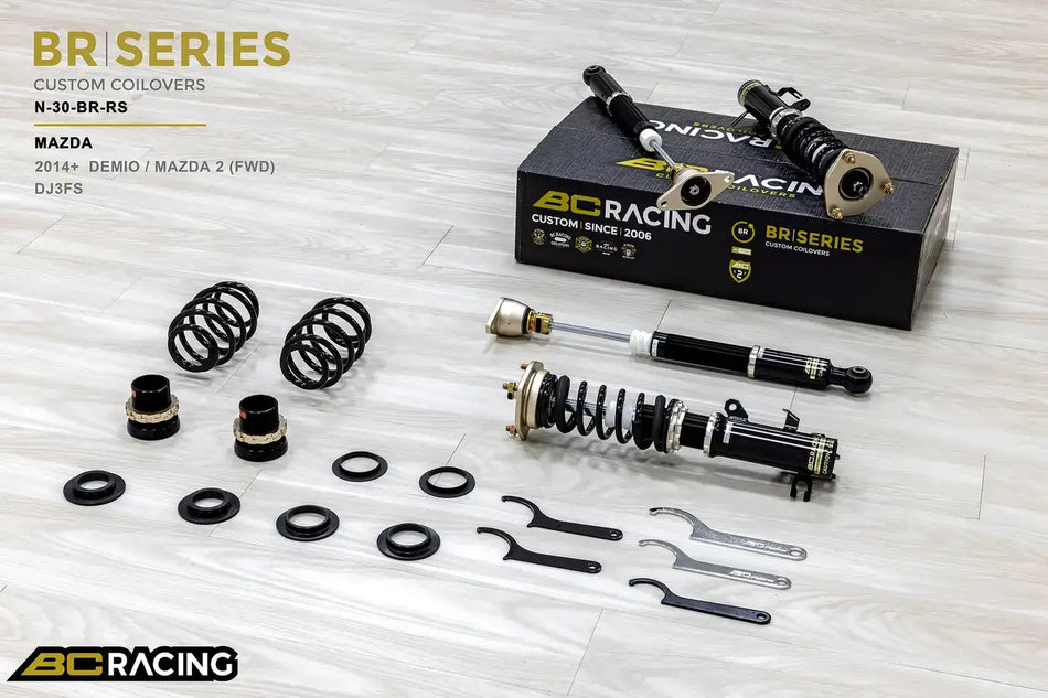 BC Racing BR Series Coilovers – Mazda Mazda2 (DJ3FS) 2014-2026